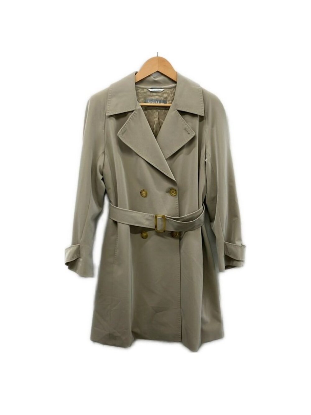 Max Mara Coat I 40 Gray Beige Long Sleeve Spring Autumn